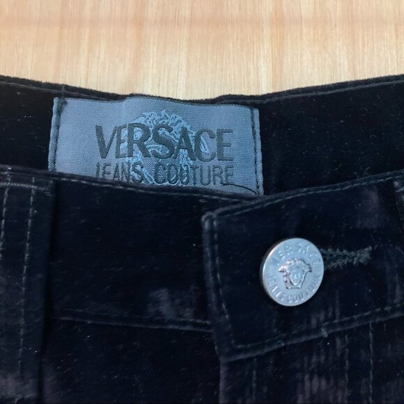 VERSACE JEANS COUTURE Sz 32 Velvet Made in Italy Jeans - Picture 2 of 10